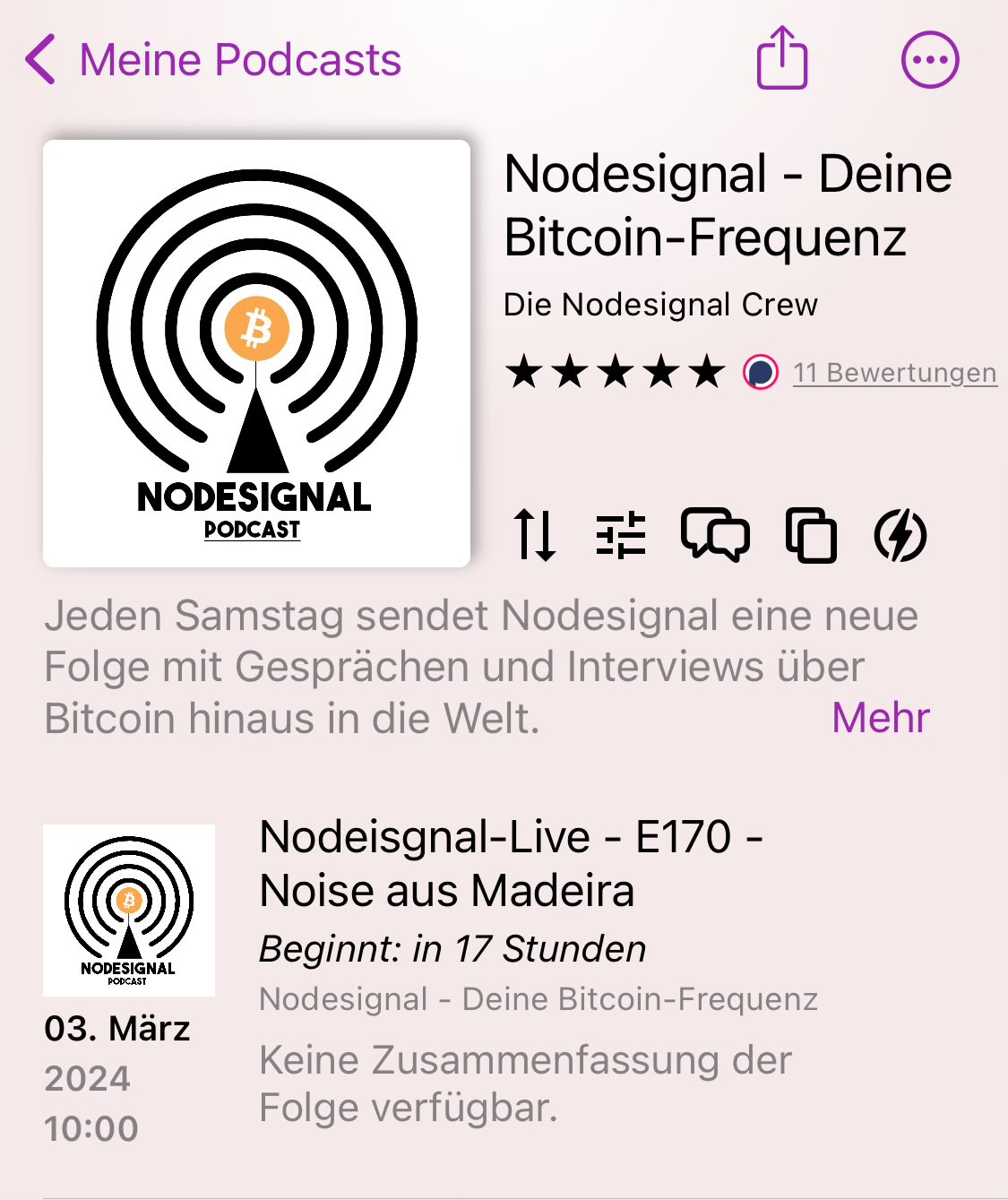 Live Podcasts über den RSS-Feed