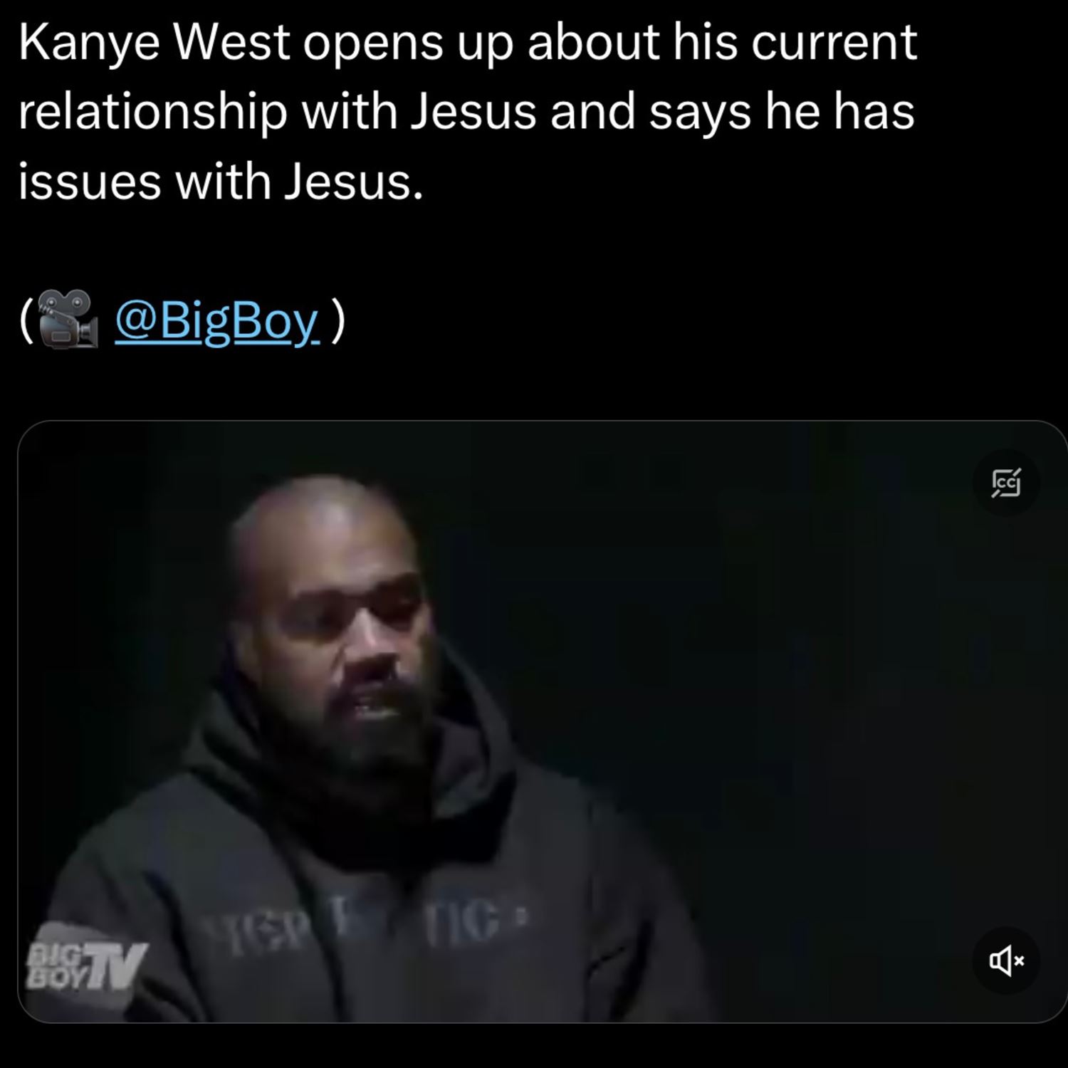Ye has issues with Jesus