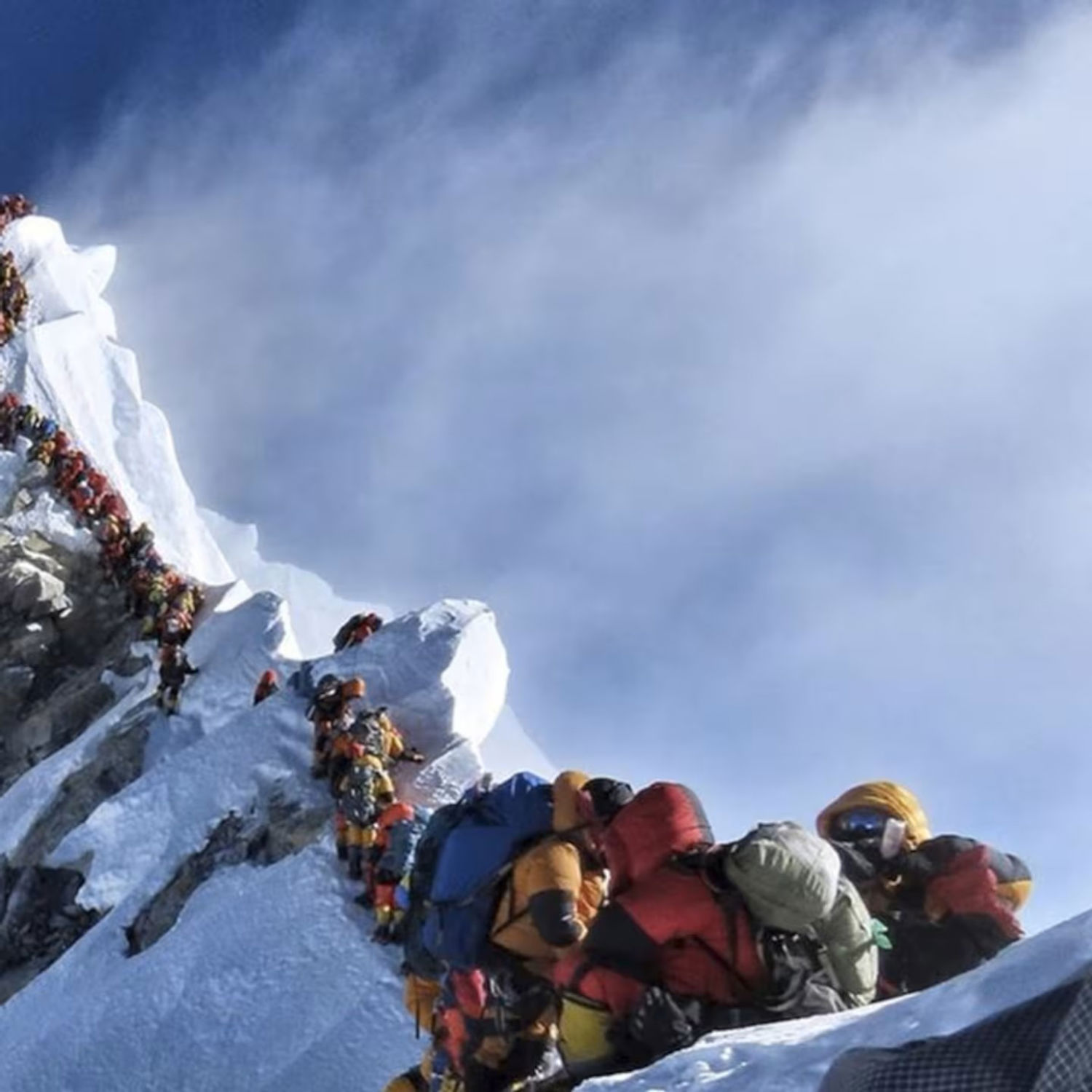 Die Schlange zum Mount Everest