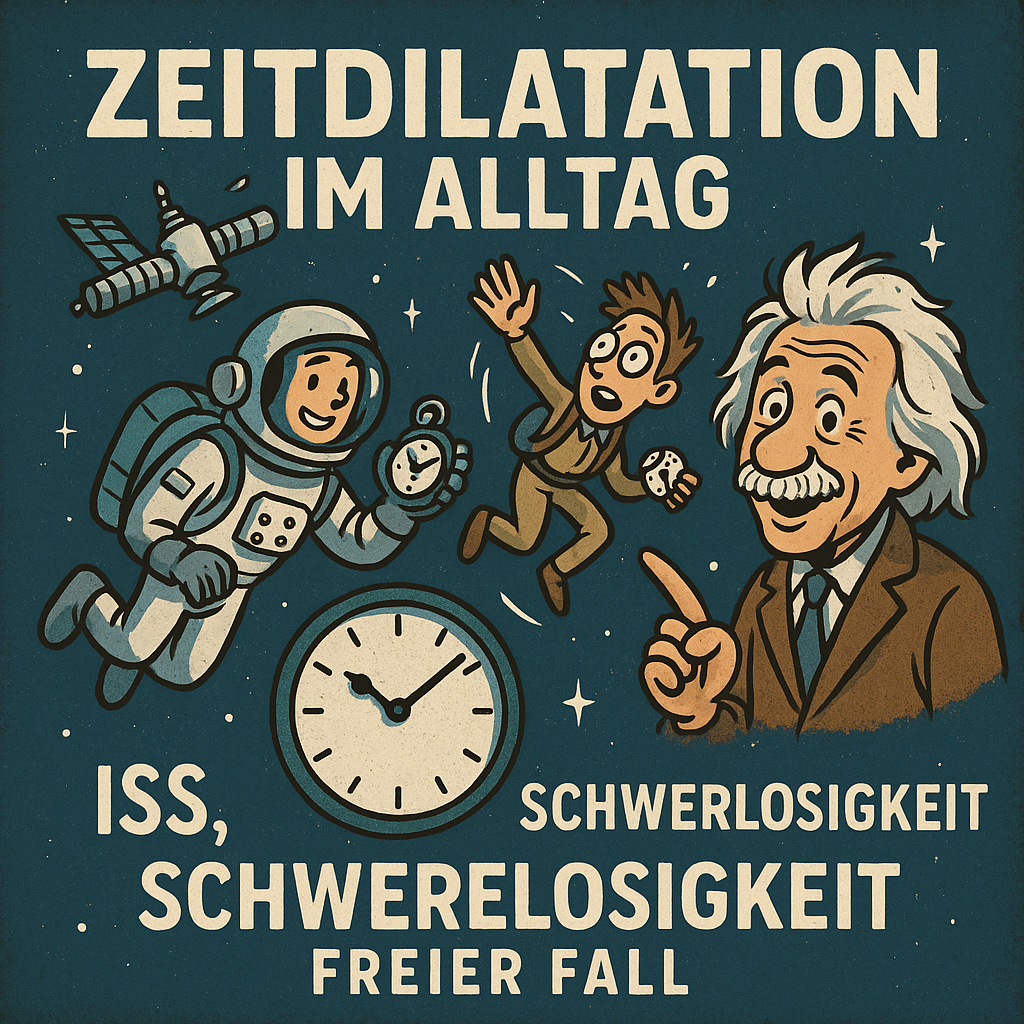 Zeitdilatation im Alltag: ISS, Schwerelosigkeit freier Fall