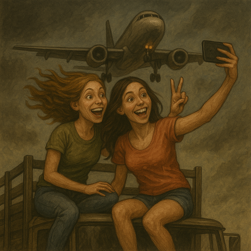 Luftschlag beim Selfie