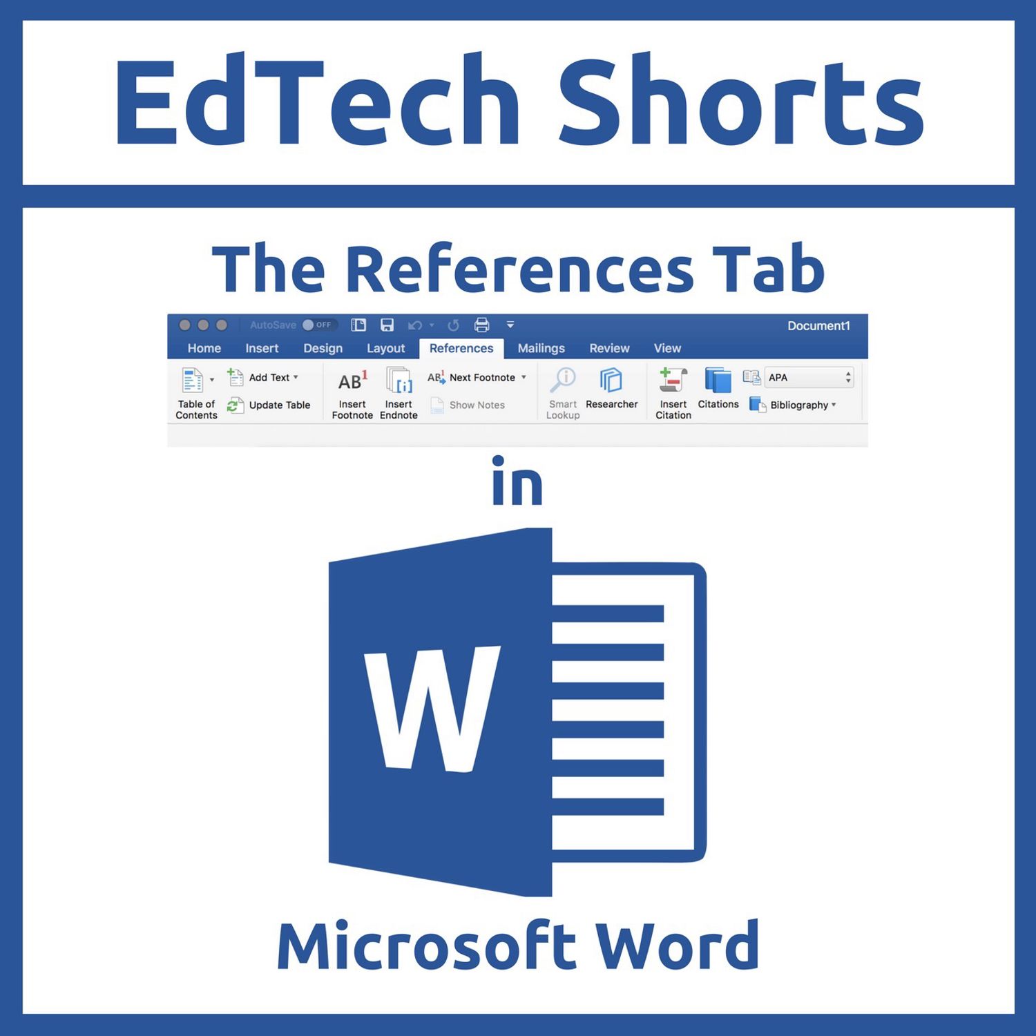 The References Tab in Microsoft Word