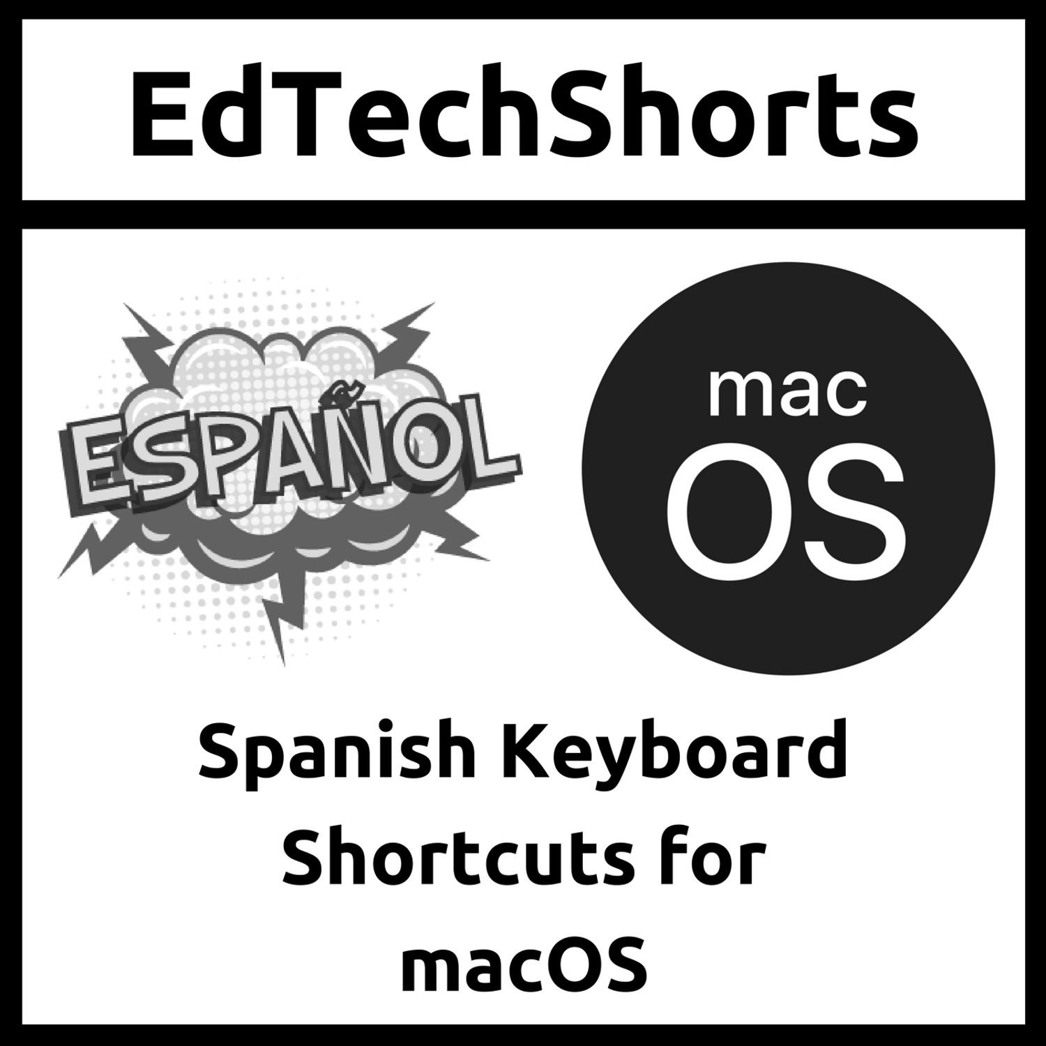 Spanish Keyboard Shortcuts for MacOS