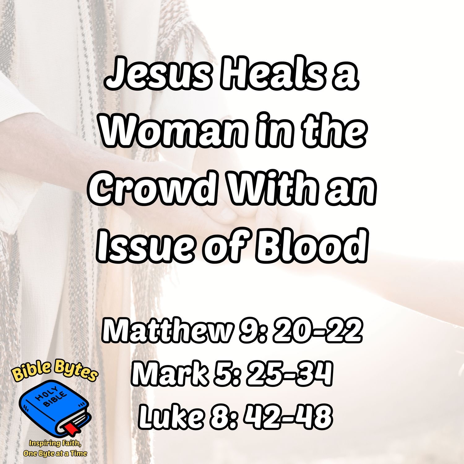 Jesus Heals a Woman in the Crowd With an Issue of Blood