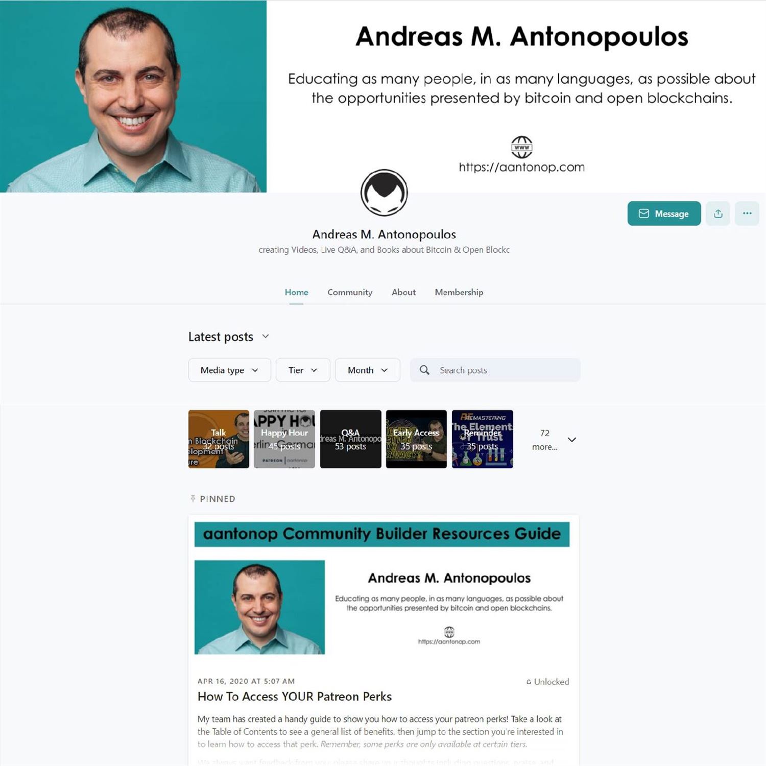 Andreas Antonopolous patreon