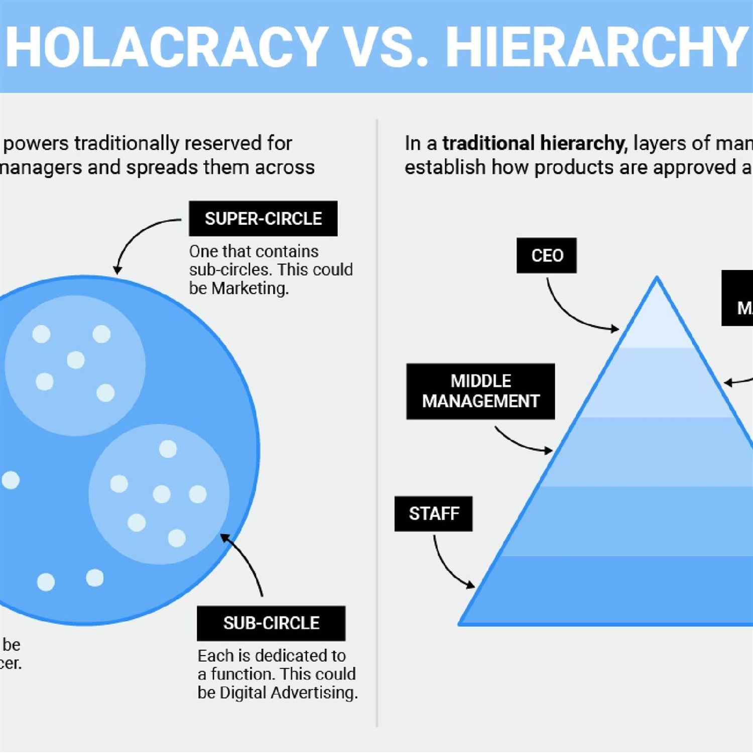 Holacracy vs Hierarchy