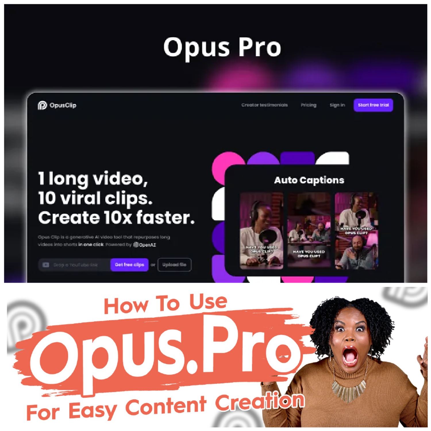 Opus Pro for clipping
