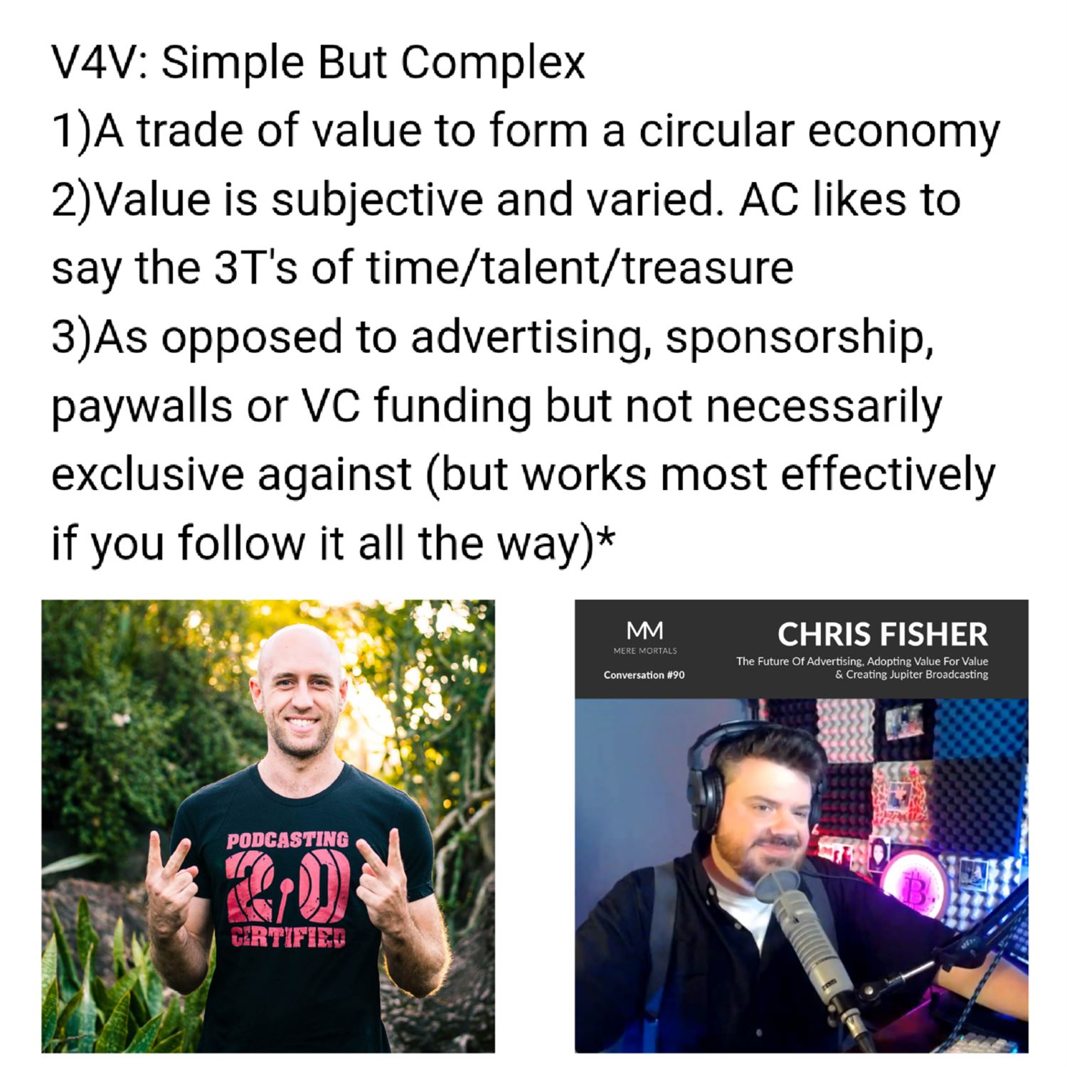 V4V: Simple but complex