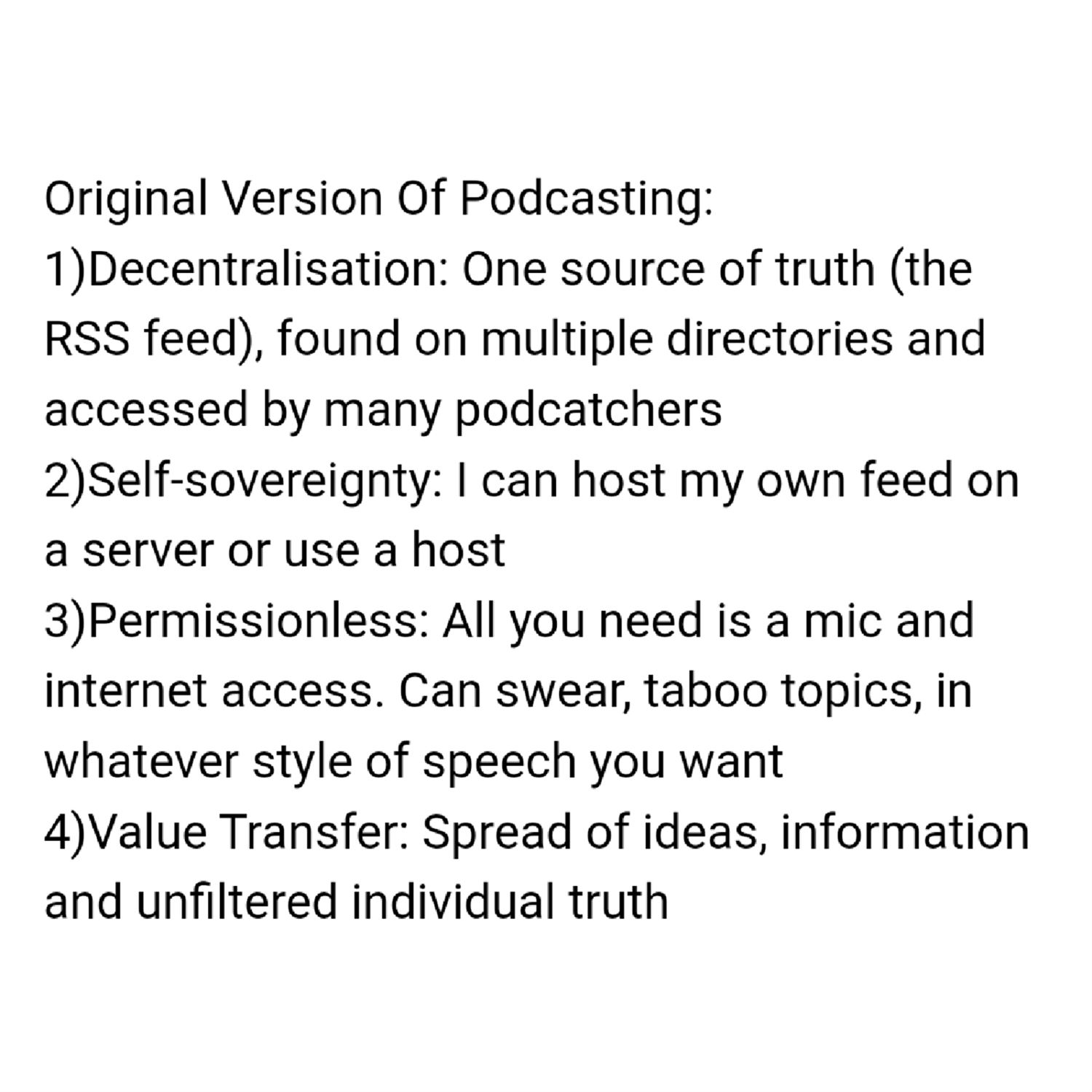 Original version of podcasting