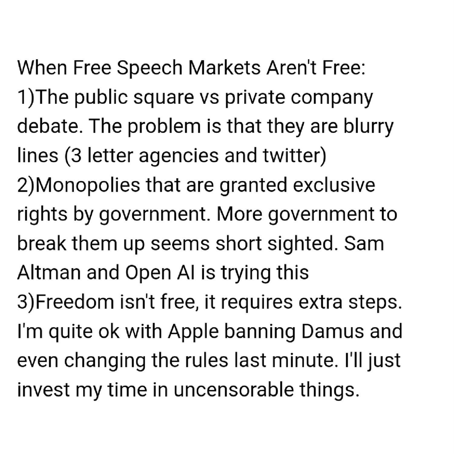 Free speech markets