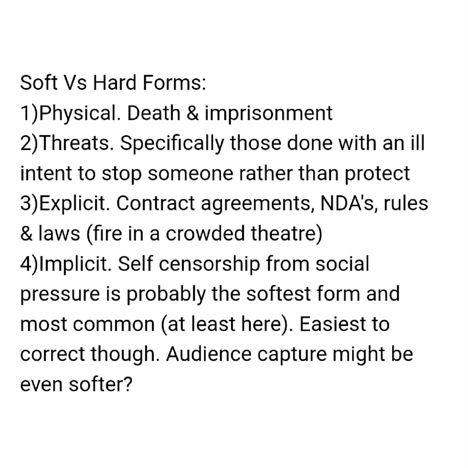 Soft vs hard forms