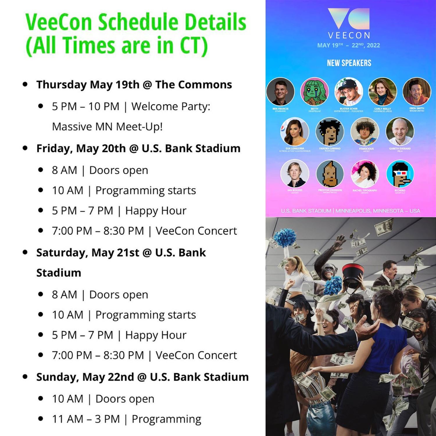 VeeCon lineup & schedule