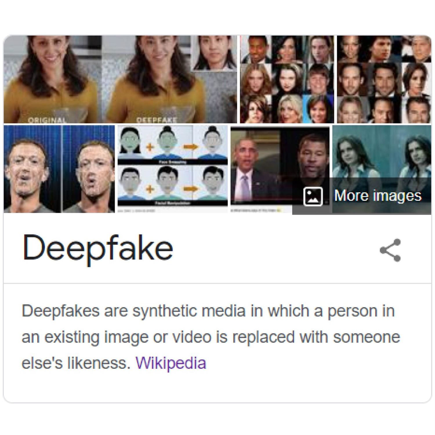 Definition of 'deep fake'