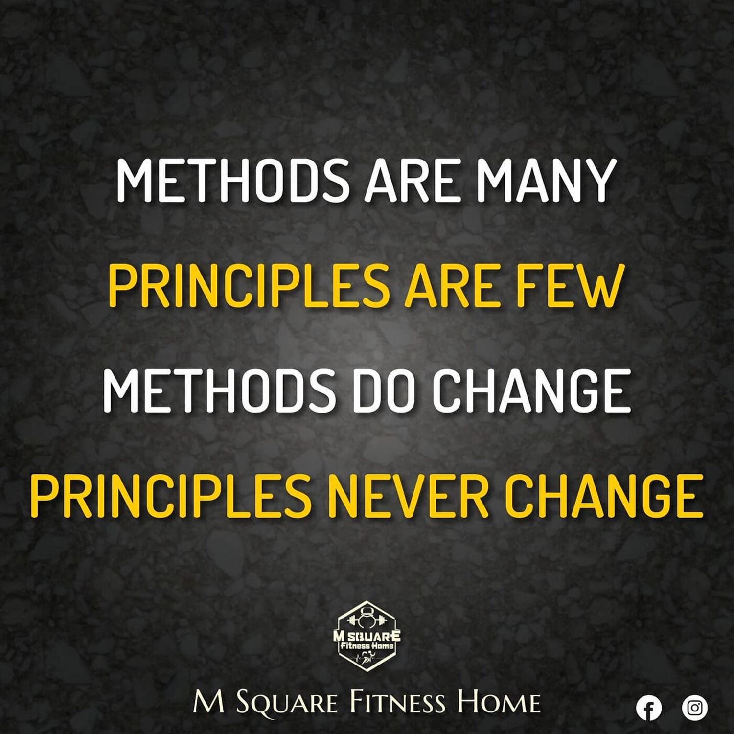 Methods are many, concepts/principles are few