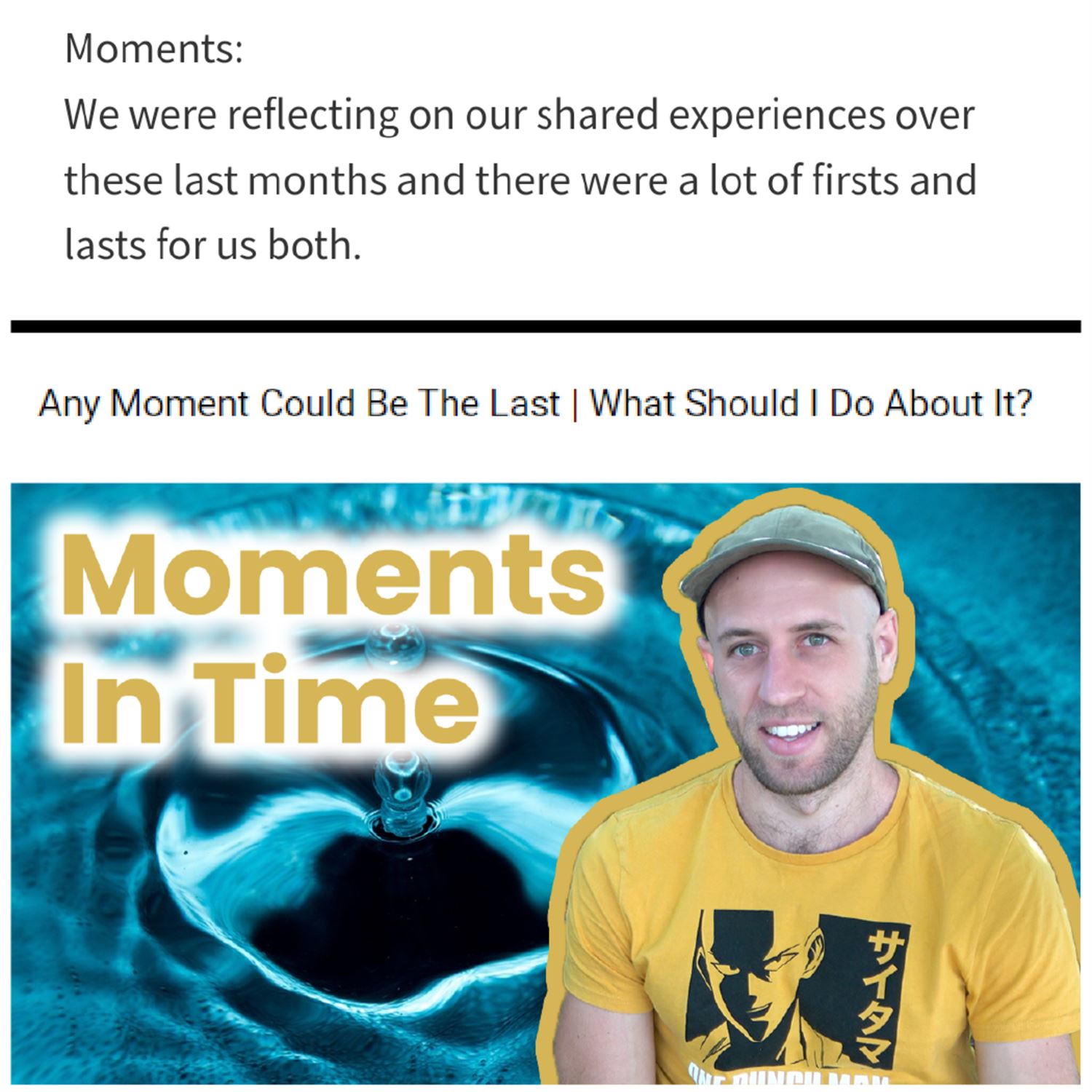 What's a moment?