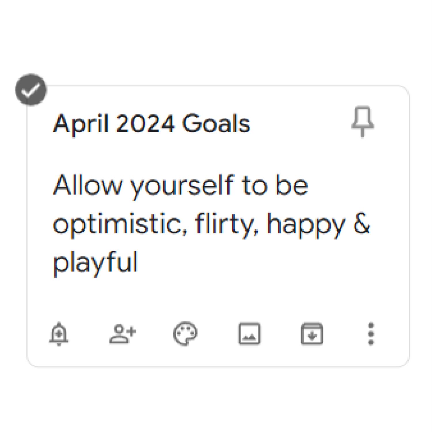 Kyrin's April 2024 Goals