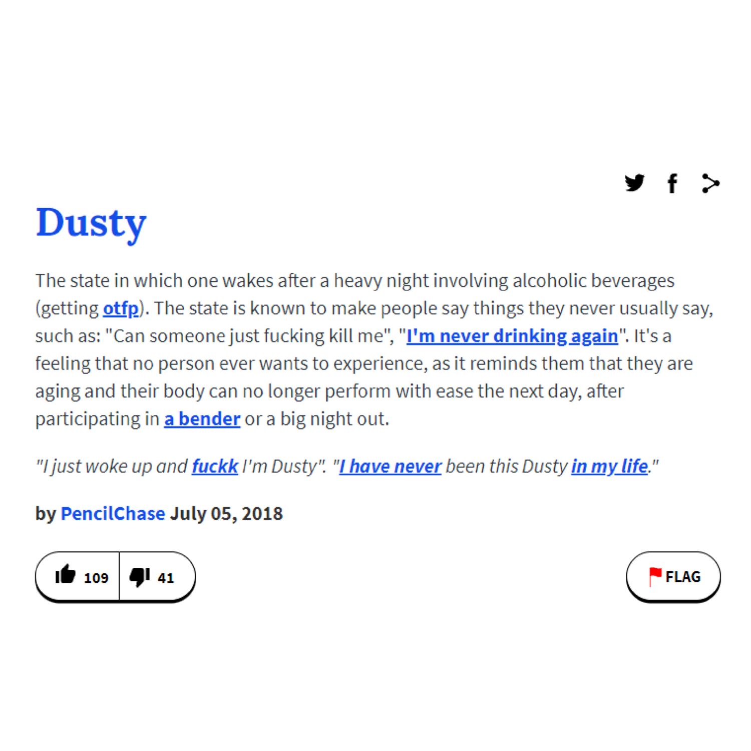 Feeling dusty