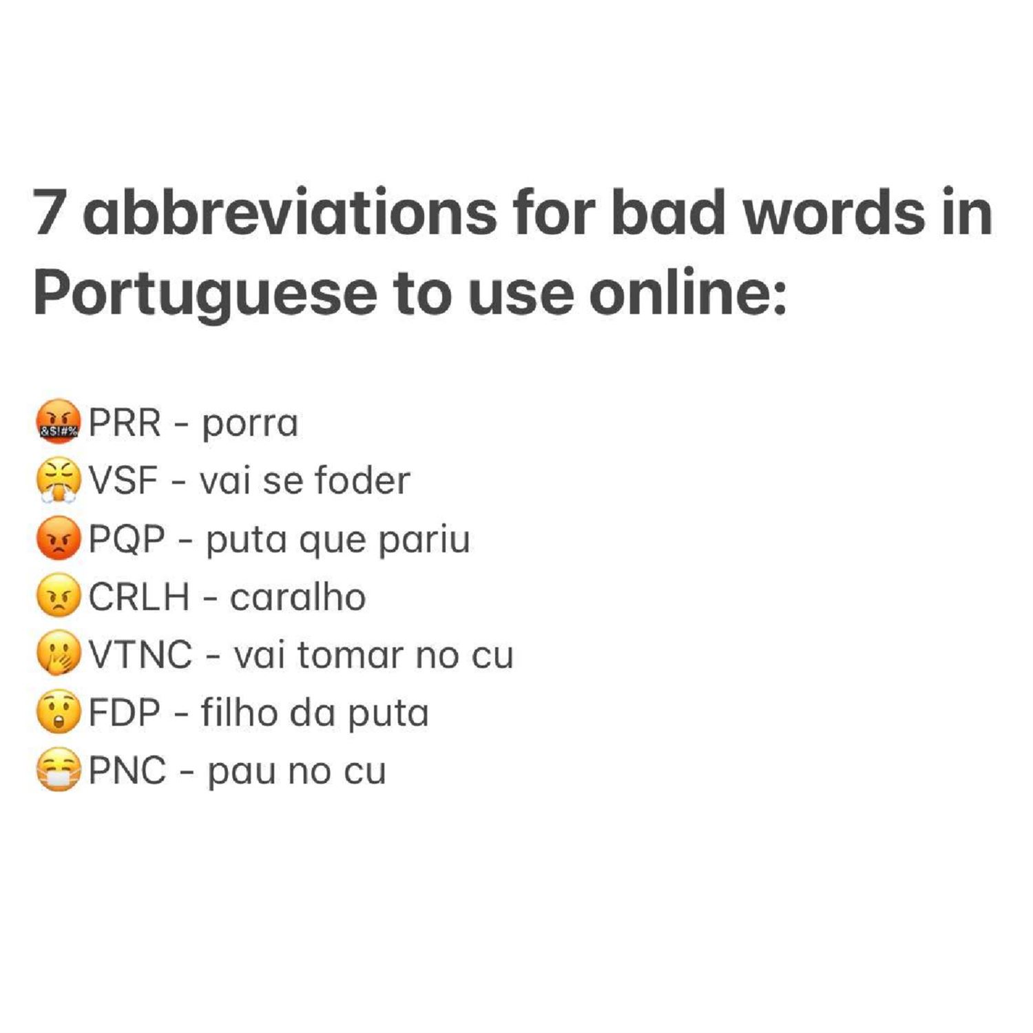 Portuguese swear words sound so nice