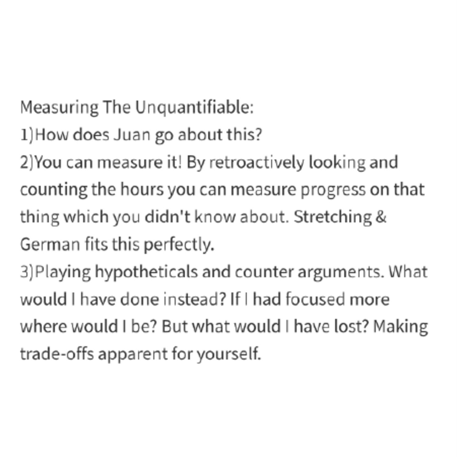 Measuring the unquantifiable