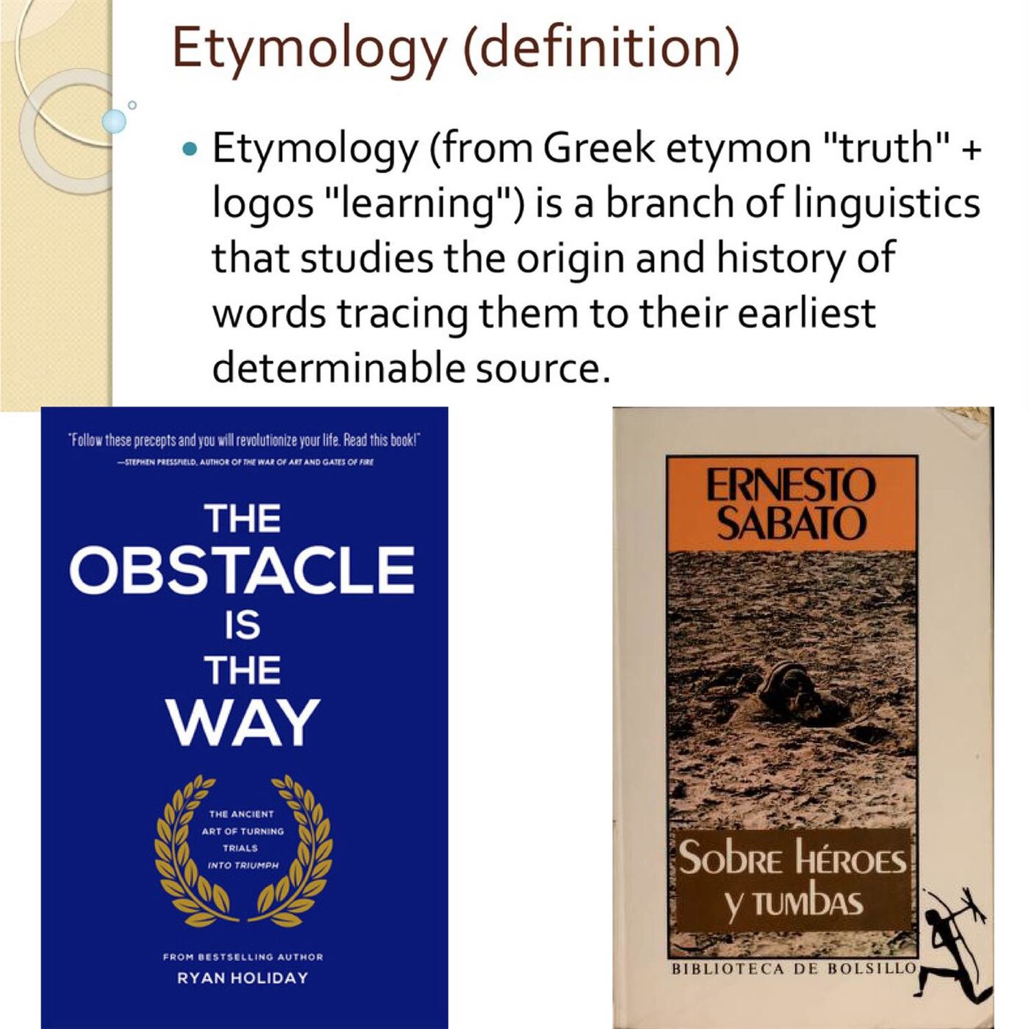 Etymology & slang