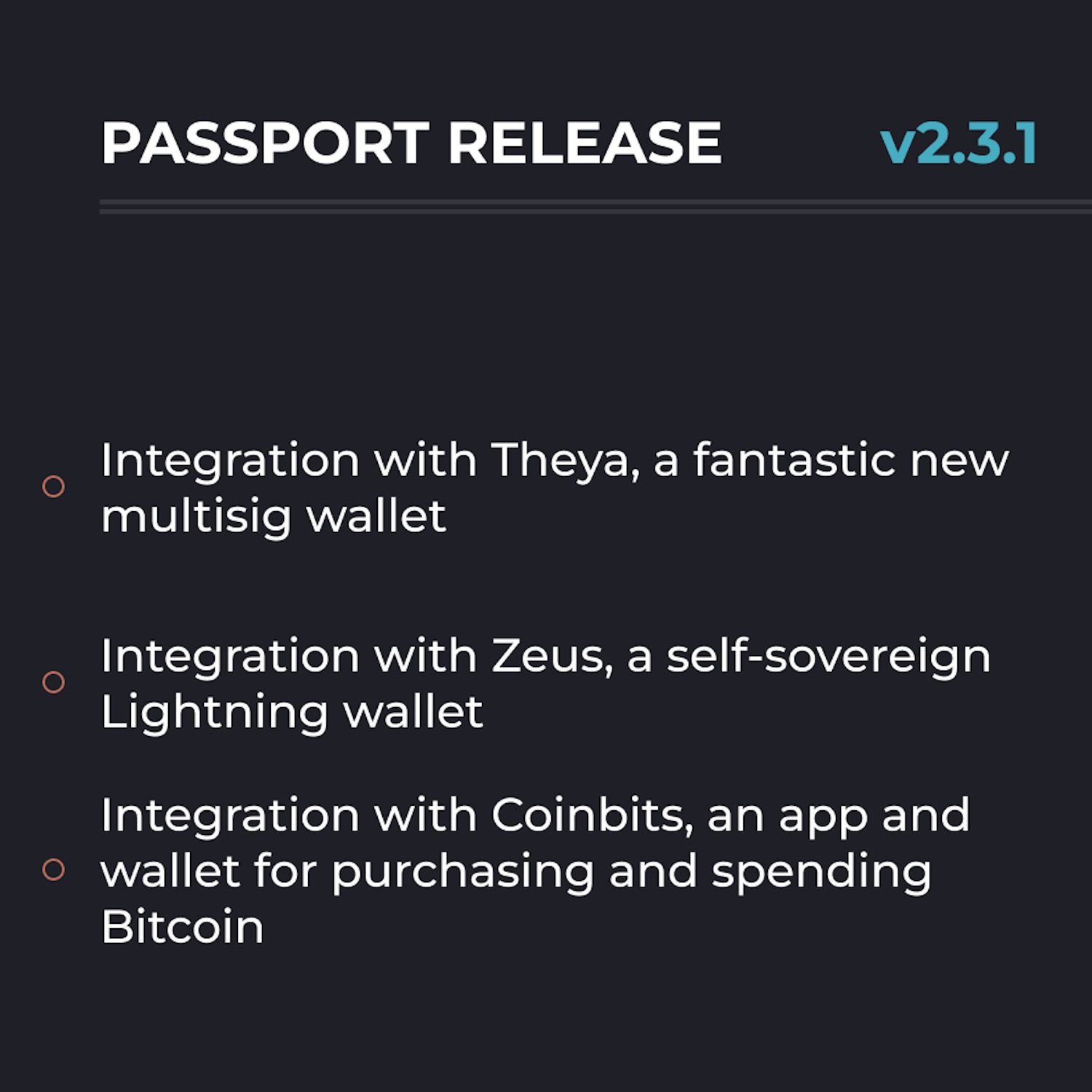 Passport 2.3.1 Adds Zeus Support