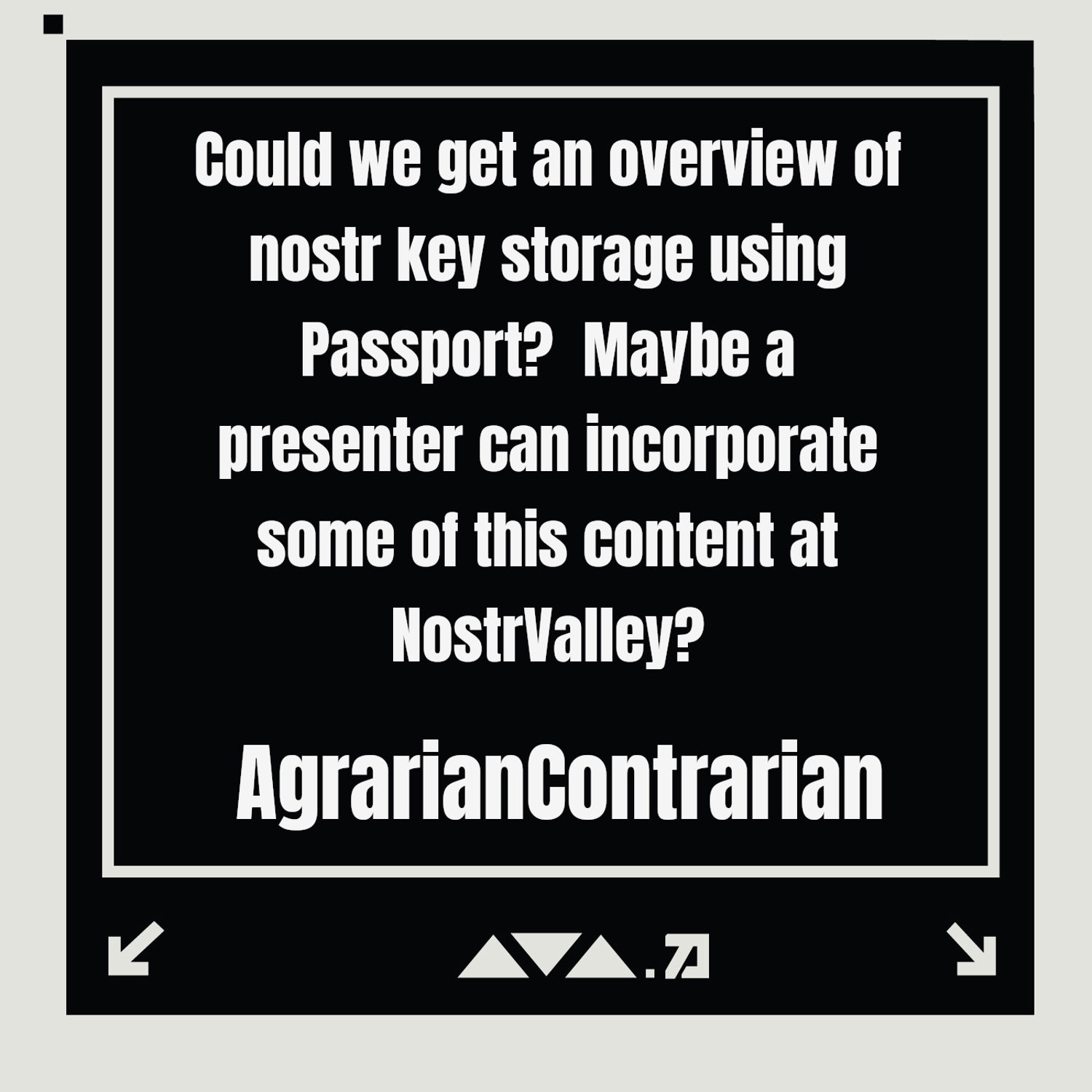 Storing Nostr Keys on a Passport