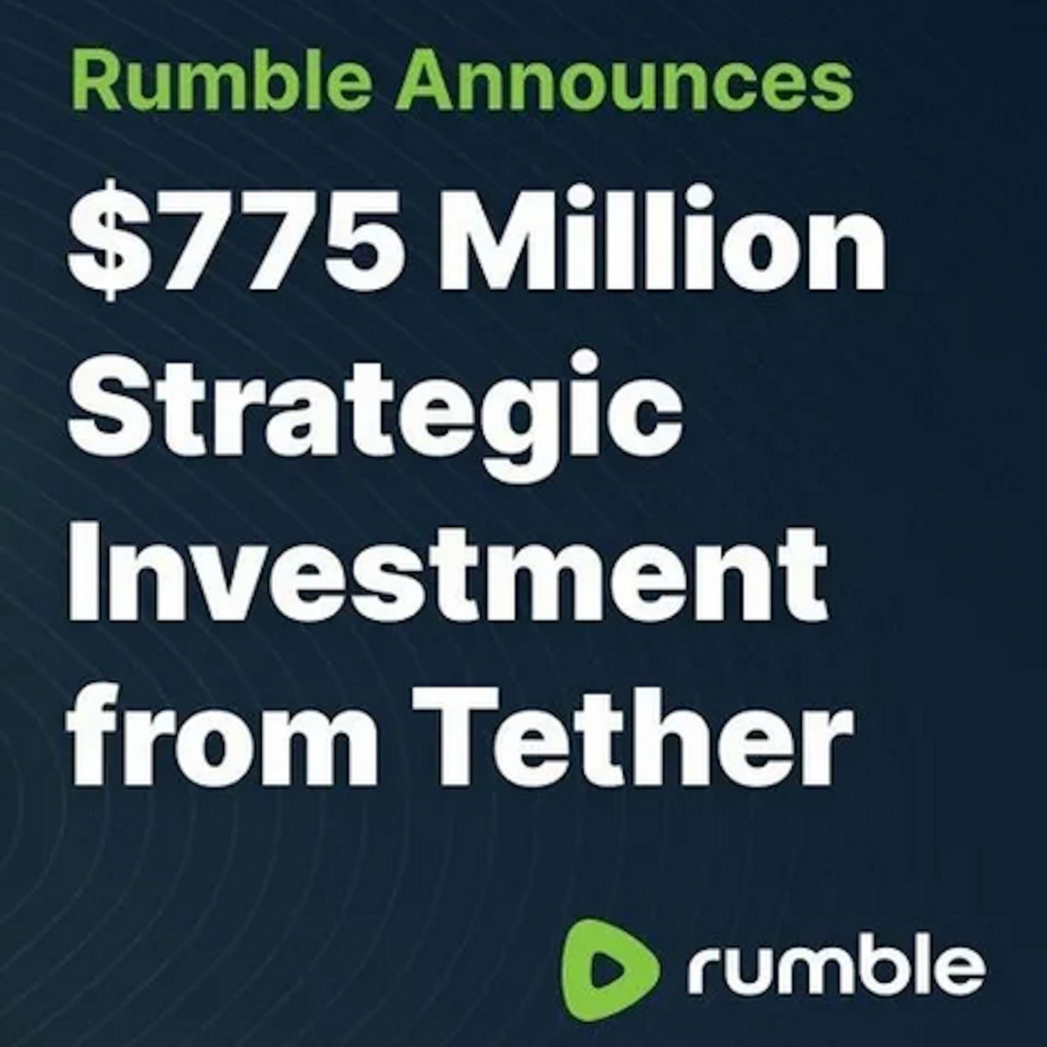 Tether Invests in Rumble