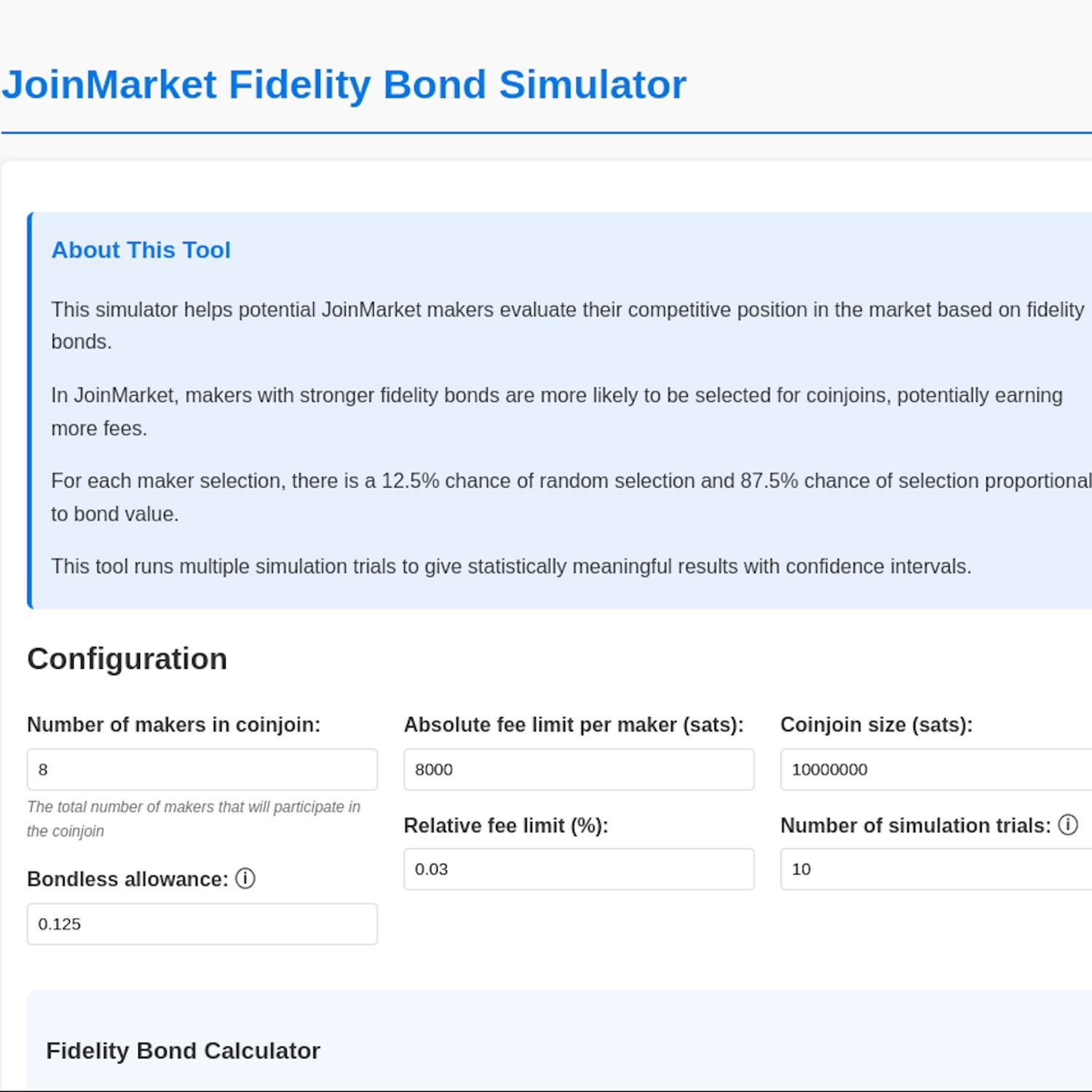 Fidelity Bond Calculator
