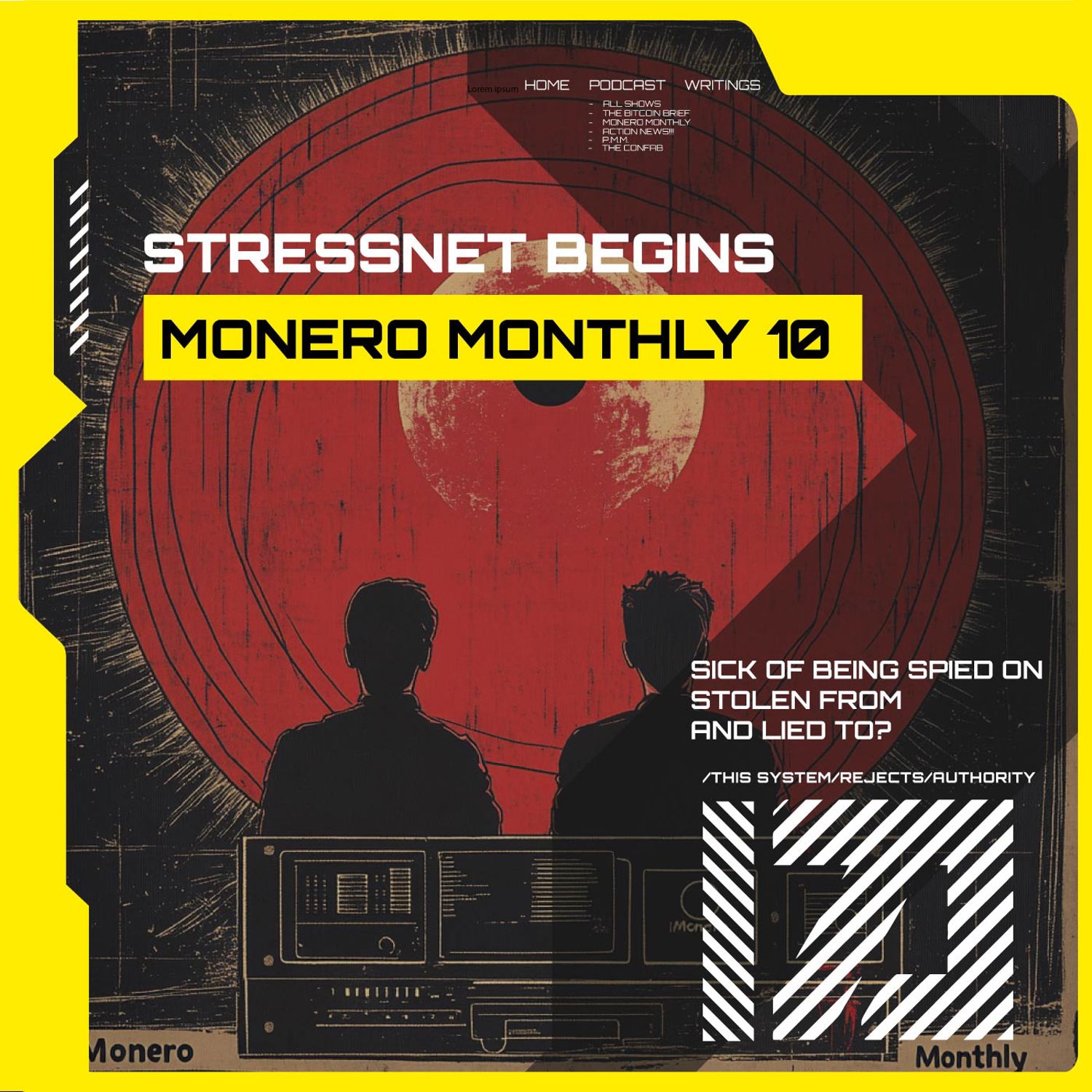Stressnet Begins | MONERO MONTHLY 10 Artwork