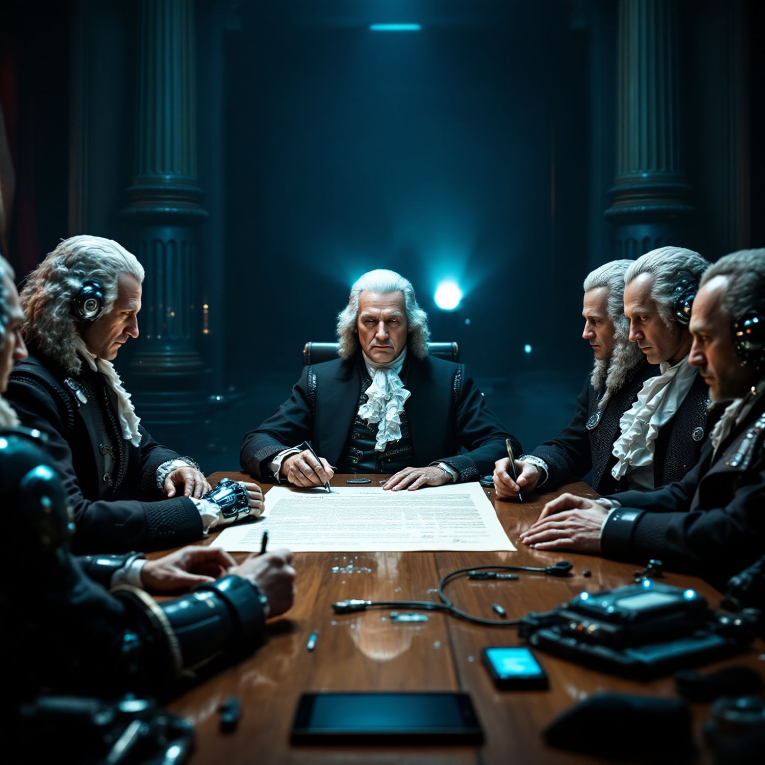 AI Jokes and the Tenth Amendment: A Cedar Park Discussion Artwork